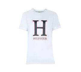 טישרט TOMMY HILFIGER הדפס H לבן, Color: לבן, בחר מידה: XL
